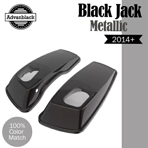 6x9インチ サドルバッグ スピーカー蓋 オーディオカバー ハーレーツーリングに適合 ブラックジャックメタリック 6x9" Saddlebag Speaker Lids Audio Cover Fits Harley Touring BLACK JACK METALLIC 【並行輸入品】|カスタムパーツ WORLD倉庫