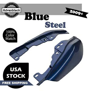 ブルースチールミッドフレームエアディフレクターヒートシールドトリムハーレーツーリング2009+用 Blue Steel Mid Frame Air Deflectors Heat Shield Trim For Harley Touring 2009+ 【並行輸入品】 43,560円