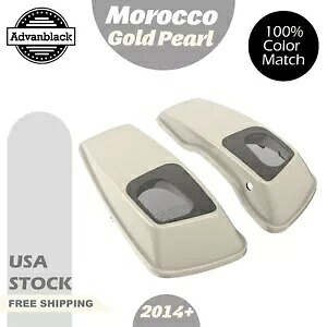 モロッコゴールドパールサドルバッグスピーカー蓋はハーレーストリートロードグライド2014+に適合 Morocco Gold Pearl Saddlebag Speaker Lids Fits Harley Street Road Glide 2014+ 【並行輸入品】|カスタムパーツ WORLD倉庫
