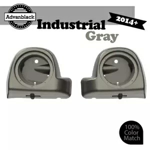 Advanblack インダストリアル グレー 6.5 インチ スピーカー ポッド 下部フェアリング 2014 年以降のハーレーに適合 Advanblack Industrial Gray 6.5'' Speaker Pods Lower Fairings Fits 2014+ Harley 【並行輸入品】｜カスタムパーツ WORLD倉庫