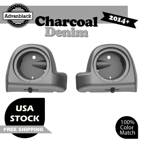 チャコールデニム 6.5インチ スピーカーポッド 下部フェアリング 2014年以降のハーレーツーリングに適合 Charcoal Denim 6.5'' Speaker Pods Lower Fairings Fits 2014+ Harley Touring 【並行輸入品】｜カスタムパーツ WORLD倉庫
