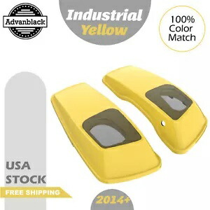 工業用黄色サドルバッグ 6x9 スピーカー蓋ハーレーストリートロードエレクトラグライド用 Industrial Yellow Saddlebag 6x9 Speaker Lid For Harley Street Road Electra Glide 【並行輸入品】