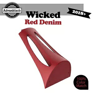 WICKED レッドデニム ABS プラスチックチンスポイラー M8 ハーレー ローワー ライダー ストリート ボブに適合 WICKED RED DENIM ABS Plastic Chin Spoiler Fits M8 Harley Lower Rider Street Bob 【並行輸入品】|カスタムパーツ WORLD倉庫