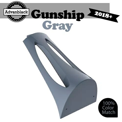 GUNSHIP グレー ABS プラスチックチンスポイラー M8 ハーレー ローワー ライダー ストリート ボブに適合 GUNSHIP GRAY ABS Plastic Chin Spoiler Fits M8 Harley Lower Rider Street Bob 【並行輸入品】