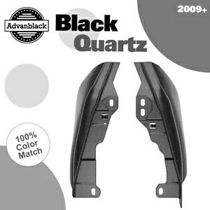 2009 年以降のハーレー ストリート ロード グライド用ブラック クォーツ ミッド フレーム エア ディフレクター Black Quartz Mid Frame Air Deflectors For 2009+ Harley Street Road Glide 【並行輸入品】