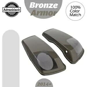 ブロンズアーマー 5x7 インチ サドルバッグ スピーカー蓋 オーディオカバー 2014年以降のハーレーに適合 Bronze Armor 5x7 inch Saddlebag Speaker Lids Audio Cover Fits 2014+ Harley 【並行輸入品】|カスタムパーツ WORLD倉庫