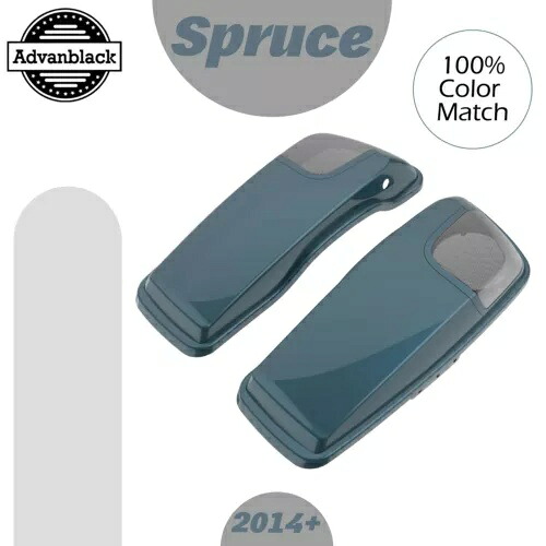 スプルース 5x7 インチ サドルバッグ スピーカー蓋 オーディオ カバー 2014 年以降のハーレーに適合 Spruce 5x7 inch Saddlebag Speaker Lids Audio Cover Fits 2014+ Harley 【並行輸入品】