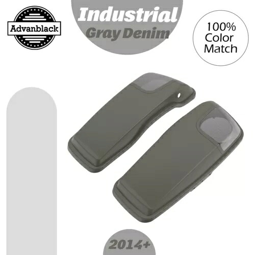 インダストリアルグレーデニム 5x7 インチサドルバッグスピーカー蓋オーディオカバーハーレー 14+ に適合 Industrial Gray Denim 5x7 inch Saddlebag Speaker Lid Audio Cover Fits Harley 14+ 【並行輸入品】