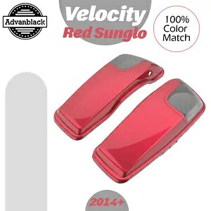 Velocity レッド Sunglo 5x7 インチ サドルバッグ スピーカー蓋 オーディオ カバー 14 歳以上のハーレーに適合 Velocity Red Sunglo 5x7 inch Saddlebag Speaker Lids Audio Cover Fits 14+ Harley 【並行輸入品】|カスタムパーツ WORLD倉庫
