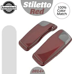 スティレット レッド 5x7 インチ サドルバッグ スピーカー蓋 オーディオ カバー 2014 年以降のハーレーに適合 Stiletto Red 5x7 inch Saddlebag Speaker Lids Audio Cover Fits 2014+ Harley 【並行輸入品】