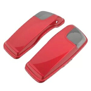Wicked レッド 5x7 インチ サドルバッグ スピーカー蓋 オーディオ カバー 2014 年以降のハーレーに適合 Wicked Red 5x7 inch Saddlebag Speaker Lids Audio Cover Fits 2014+ Harley 【並行輸入品】|カスタムパーツ WORLD倉庫