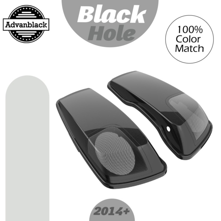 ブラックホール 5x7 インチ サドルバッグ スピーカー蓋 オーディオカバー 2014+ ハーレーに適合 Black Hole 5x7 inch Saddlebag Speaker Lids Audio Cover Fits 2014+ Harley 【並行輸入品】｜カスタムパーツ WORLD倉庫 79,860円