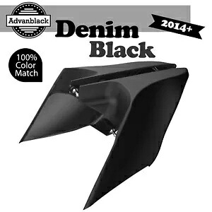 14+ ハーレー Advanblack CVO ストレッチ拡張サイドカバー デニムブラック用 For 14+ Harley Advanblack CVO Stretched Extended Side Cover DENIM BLACK 【並行輸入品】