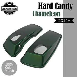 6x9インチサドルバッグスピーカー蓋オーディオカバーハーレーハードキャンディカメレオンフレークに適合 6x9\