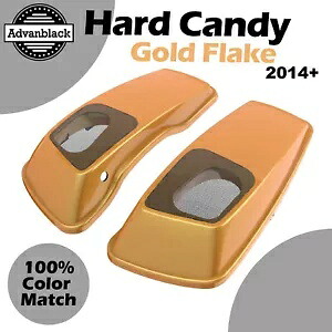 ハード キャンディ ゴールド フレーク 6x9 サドルバッグ スピーカー蓋 14 歳以上 ハーレーダビッドソン ツーリング用 Hard Candy Gold Flake 6x9 Saddlebag Speaker Lids For 14+ Harley Davidson Touring 【並行輸入品】｜カスタムパーツ WORLD倉庫