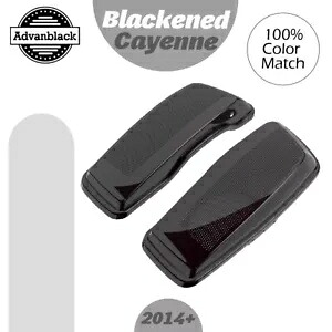 黒くなったカイエンデュアル 6x9 サドルバッグスピーカー蓋オーディオカバーハーレー 14+ Blackened Cayenne Dual 6x9 Saddlebag Speaker Lids Audio Cover For Harley 14+ 【並行輸入品】