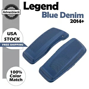 レジェンド ブルー デニム デュアル 6x9 インチ サドルバッグ スピーカー蓋 オーディオ カバー 14+ ハーレー用 Legend Blue Denim Dual 6x9 inch Saddlebag Speaker Lid Audio Cover For 14+ Harley 【並行輸入品】