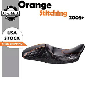 Advanblack 2008 年以降のハーレーツーリング用オレンジカスタムステッチ付きコブラシート Cobra Seat with Orange Custom Stitching for 2008+ Harley Touring by Advanblack 【並行輸入品】 85,305円