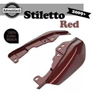 ハーレーツーリングスティレットレッド用ミッドフレームエアディフレクターヒートシールドトリムカバー Mid Frame Air Deflectors Heat Shield Trim Covers For Harley Touring STILETTO RED 【並行輸入品】