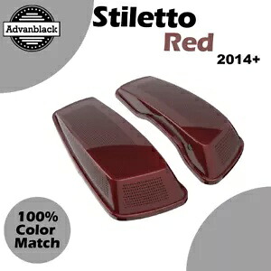 ハーレーツーリング FLHR FLHXS FLTRX 2014+ デュアル 6x9 スピーカー蓋 STILETTO レッド For Harley Touring FLHR FLHXS FLTRX 2014+ Dual 6x9 Speaker Lids STILETTO RED 【並行輸入品】