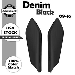デニムブラック ミッドフレーム エアディフレクター 09-16 ハーレー ストリート ロード エレクトラ グライドに適合 Denim Black Mid-Frame Air Deflectors Fits 09-16 Harley Street Road Electra Glide 【並行輸入品】