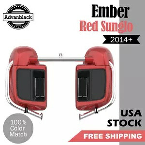 Advanblack Ember Red Sunglo 下部ベント付きフェアリングはハーレーダビッドソン ツーリングに適合 Advanblack Ember Red Sunglo Lower Vented Fairing Fits Harley Davidson Touring 【並行輸入品】