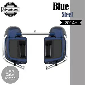 Advanblack ブルースチール 下部ベント付きフェアリング 2014 年以降のハーレーダビッドソン ツーリングに適合 Advanblack BLUE STEEL Lower Vented Fairing Fits 2014+ Harley Davidson Touring 【並行輸入品】