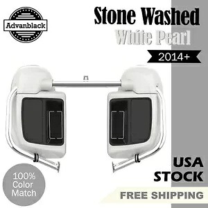 Advanblack ストーンウォッシュ ホワイト パール 下部ベント付きフェアリング 14 歳以上のハーレー ツーリングに適合 Advanblack Stone Washed White Pearl Lower Vented Fairing Fits 14+ Harley Touring 【並行輸入品】