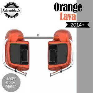 Advanblack オレンジ LAVA 下部ベント付きフェアリング 2014 年以降のハーレーダビッドソン ツーリングに適合 Advanblack ORANGE LAVA Lower Vented Fairing Fits 2014+ Harley Davidson Touring 【並行輸入品】