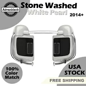 Advanblack ストーンウォッシュホワイトパール ハーレーツーリング 14+ 用下部ベントフェアリング Advanblack Stone Washed White Pearl Lower Vented Fairing For Harley Touring 14+ 【並行輸入品】