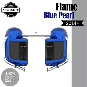 Advanblack FLAME ブルー パール 下部ベント フェアリング 14 歳以上のハーレーダビッドソン ツーリングに適合 Advanblack FLAME BLUE PEARL Lower Vented Fairing Fit 14+ Harley Davidson Touring 【並行輸入品】