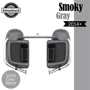 Advanblack スモーキーグレー 下部ベント付きフェアリング 2014 年以降のハーレーダビッドソン ツーリングに適合 Advanblack SMOKY GRAY Lower Vented Fairing Fits 2014+ Harley Davidson Touring 【並行輸入品】