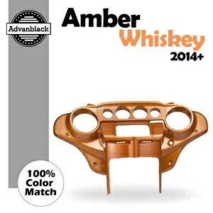 アンバー ウイスキー バットウィング インナー スピードメーター カウル フェアリング キャップ 14+ ハーレー ツーリング用 Amber Whiskey Batwing Inner Speedometer Cowl Fairing Cap For 14+ Harley Touring 【並行輸入品】