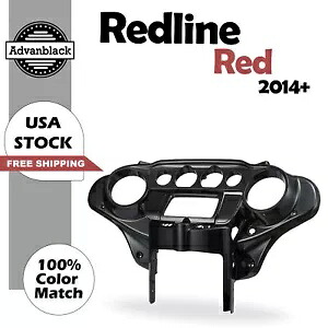 Advanblack レッドライン レッド フロント インナー フェアリング バットウィング キット ハーレー 2014+ に適合 Advanblack Redline Red Front Inner Fairing Batwing Kits Fits Harley 2014+ 【並行輸入品】