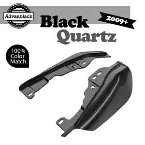 ミッドフレームエアディフレクターヒートシールドトリムカバーハーレーツーリング用ブラッククォーツ Mid Frame Air Deflectors Heat Shield Trim Covers For Harley Touring BLACK QUARTZ 【並行輸入品】