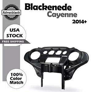 Advanblack ブラック カイエン フロント インナー フェアリング バットウィング キット ハーレー 2014+ に適合 Advanblack Blackened Cayenne Front Inner Fairing Batwing Kits Fits Harley 2014+ 【並行輸入品】