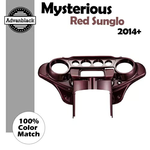 ミステリアス レッド Sunglo バットウィング インナー カウル フェアリング キャップ 2014+ ハーレー ツーリング用 Mysterious Red Sunglo Batwing Inner Cowl Fairing Cap For 2014+ Harley Touring 【並行輸入品】
