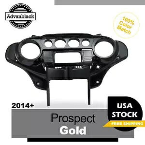 Advanblack プロスペクト ゴールド フロント インナー フェアリング バットウィング キット ハーレー 2014+ に適合 Advanblack Prospect Gold Front Inner Fairing Batwing Kits Fits Harley 2014+ 【並行輸入品】