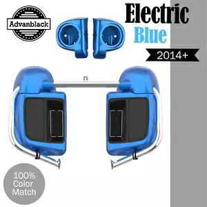 エレクトリックブルー 下部ベントフェアリング 6.5 インチスピーカーポッド ハーレーツーリング 14+用 Electric Blue Lower Vented Fairing 6.5 inch Speaker Pods for Harley Touring 14+ 【並行輸入品】