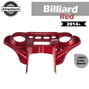 ビリヤード レッド バットウィング インナー スピードメーター カウル フェアリング キャップ 14+ ハーレー ツーリング用 Billiard Red Batwing Inner Speedometer Cowl Fairing Cap For 14+ Harley Touring 【並行輸入品】