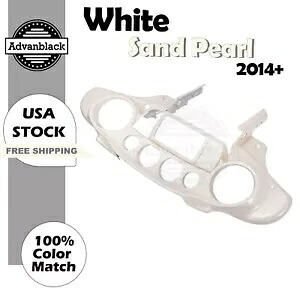 Advanblack ホワイトサンドパール フロントインナーフェアリング バットウィングキット ハーレー 2014+ に適合 Advanblack White Sand Pearl Front Inner Fairing Batwing Kits Fits Harley 2014+ 【並行輸入品】