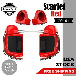Advanblack スカーレット レッド 下部ベント フェアリング 6.5 インチ スピーカー ポッド 2014+ ハーレー用 Advanblack Scarlet Red Lower Vented Fairing 6.5'' Speaker Pod For 2014+ Harley 【並行輸入品】 87,725円