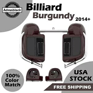 ビリヤード バーガンディ 下部ベント フェアリング 6.5 インチ スピーカー ポッド 14+ ハーレー ツーリング用 Billiard Burgundy Lower Vented Fairing 6.5'' Speaker Pod For 14+ Harley Touring 【並行輸入品】