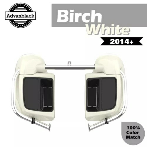 バーチホワイト 下部ベントフェアリング 14+ ハーレー ストリート ロードキング エレクトラグライド用 Birch White Lower Vented Fairings For 14+ Harley Street Road King Electra Glide 【並行輸入品】
