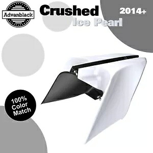 クラッシュアイスパール CVO 拡張ストレッチサイドカバーパネル 2014 年以降のハーレーに適合 Crushed Ice Pearl CVO Extended Stretched Side Cover Panel Fits 2014+ Harley 【並行輸入品】