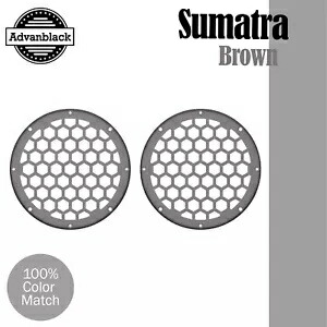 Advanblack x XBS スマトラ ブラウン HEX 6.5 インチ スピーカー グリル ハーレー 下部フェアリング用 Advanblack x XBS Sumatra Brown HEX 6.5'' Speaker Grill For Harley Lower Fairing 【並行輸入品】