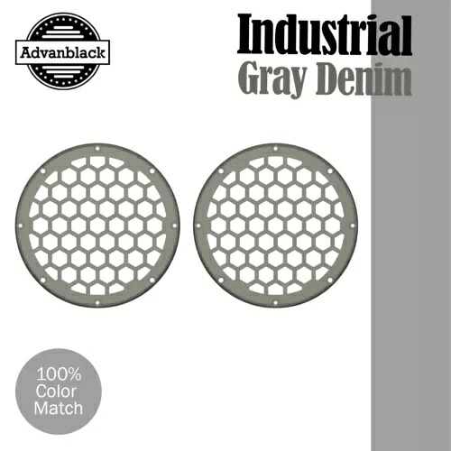 Advanblack x XBS インダストリアル グレー デニム HEX 6.5 インチ スピーカー グリル ハーレー用 Advanblack x XBS Industrial Gray Denim HEX 6.5'' Speaker Grill For Harley 【並行輸入品】 48,180円