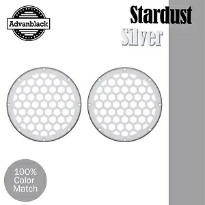 Advanblack x XBS スターダスト シルバー HEX 6.5 インチ スピーカー グリル ハーレー LowerFairing 用 Advanblack x XBS Stardust Silver HEX 6.5'' Speaker Grill For Harley LowerFairing 【並行輸入品】