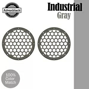 Advanblack x XBS インダストリアル グレー HEX 6.5 インチ スピーカー グリル ハーレー LowerFairing 用 Advanblack x XBS Industrial Gray HEX 6.5'' Speaker Grill For Harley LowerFairing 【並行輸入品】