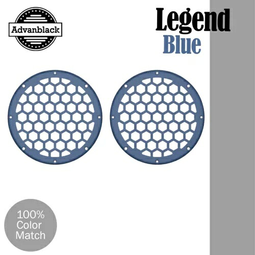 Advanblack x XBS レジェンド ブルー HEX 6.5 インチ スピーカー グリル ハーレー 下部フェアリング用 Advanblack x XBS Legend Blue HEX 6.5'' Speaker Grill For Harley Lower Fairing 【並行輸入品】